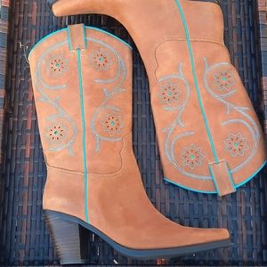 Cowboy boots by Franco Sarto, womens size 9.5